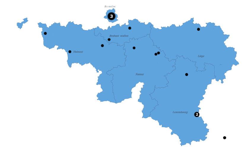 Répartition géographique des participants